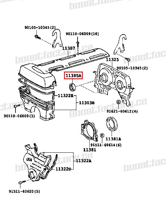 Genuine Toyota 1JZ-GTE Non VVTi Cam Seal Set of 2 - 90311-38041 - Boost Factory