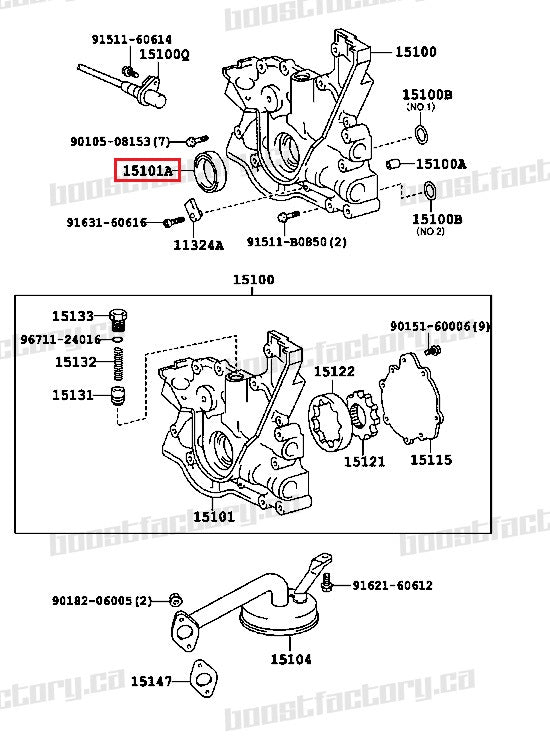 Genuine Toyota 1JZ / 2JZ Front Main Seal 90311-46001 – Boost Factory