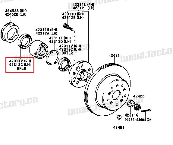 Toyota Supra MK4 Rear Inner Wheel Seal 90311-63001
