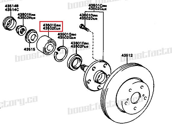 Toyota Supra Aristo JZA80 JZS161 JZS147 JZZ30 Wheel Front Wheel Bearing - 90903-63006