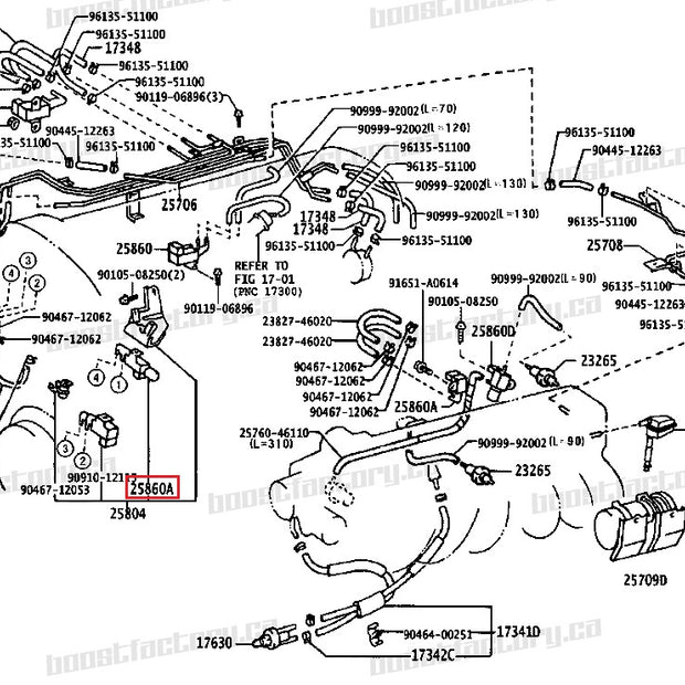 Genuine Toyota 2JZ-GTE  Vacuum Switching Valve  - 90910-12127