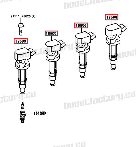Toyota Denso Altezza 3SGE Beams 04/2001+ Ignition Coil -  90919-02262