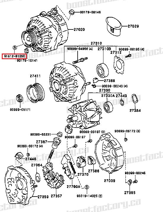 Genuine Toyota 1JZ & 2JZ Alternator Bolt OR Stud  - 91512-61050 / 90116-10170
