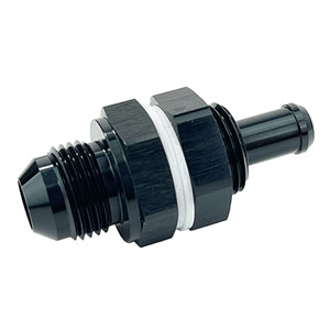 Performance World - 92168 8AN MALE TO 3/8" TUBE FUEL CELL BULKHEAD FITTING