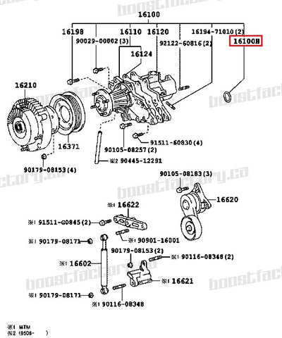 Genuine Toyota 1JZ 2JZ Water Pump to Engine Block O Ring - 96761-24040