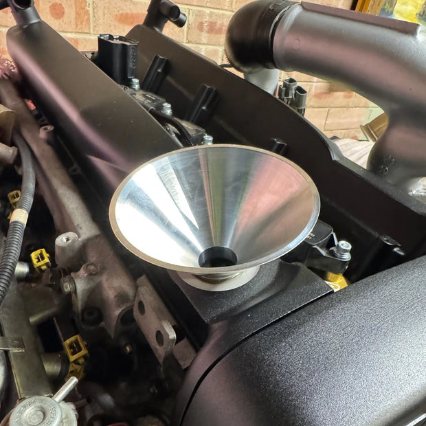 Platinum Racing Products - Oil Filler Funnel to suit Nissan RB SR - BLACK
