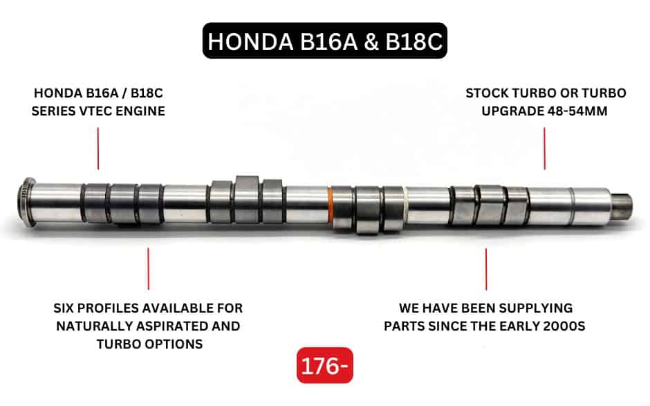 Kelford Honda B16A / B18C VTEC Pro Import Turbo Camshafts 294/298 - 176-T2 - view 3