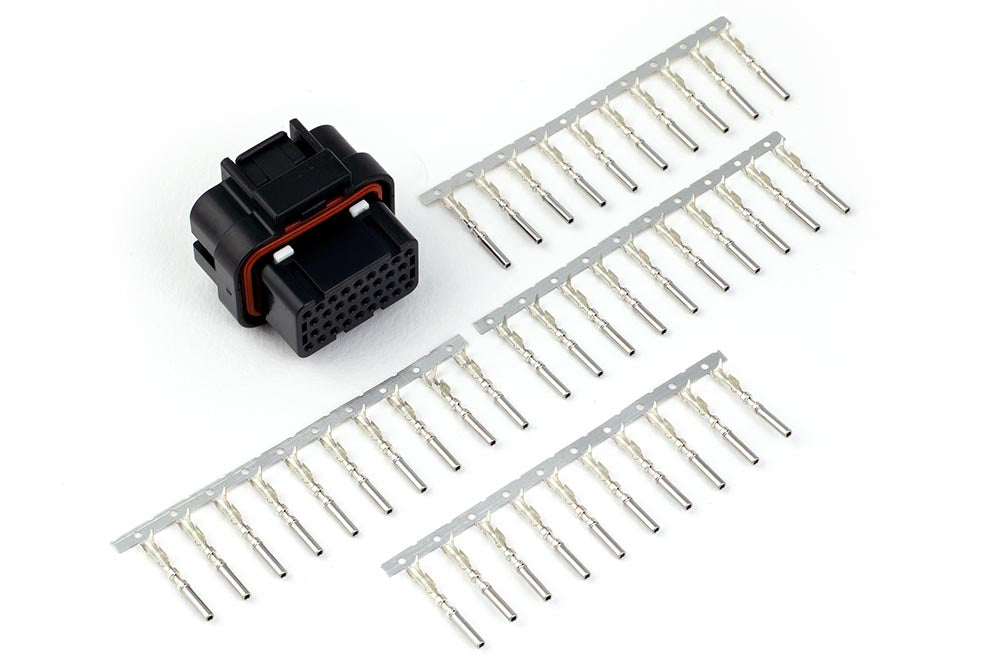 Haltech Plug and Pins Only - AMP 34 Pin 4 Row - Key 2 4 Keyway Superseal Connector - HT-030011