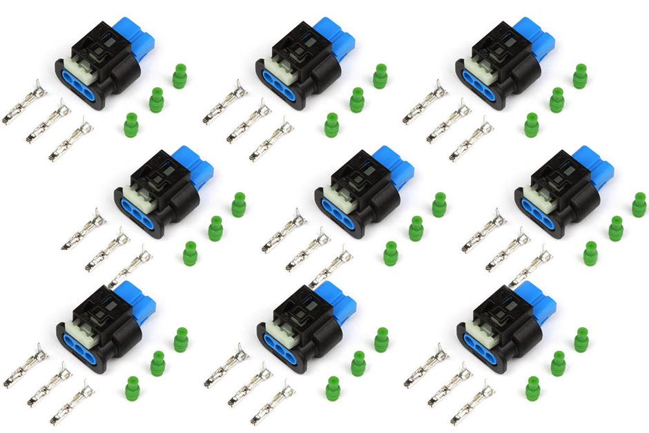 Haltech Plug and Pins Only Suit Ford Coyote 5.0L 2nd Generation Ignition Coils - 2015-2017 (Set of 8) - HT-030403