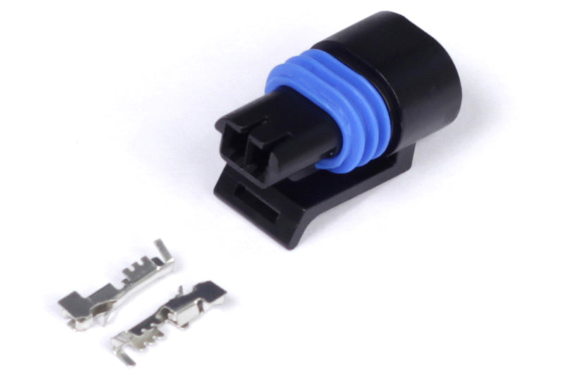 Haltech Plug and Pins Only - Delphi 2 Pin GM style Coolant Temp Connector (Black) - HT-030411