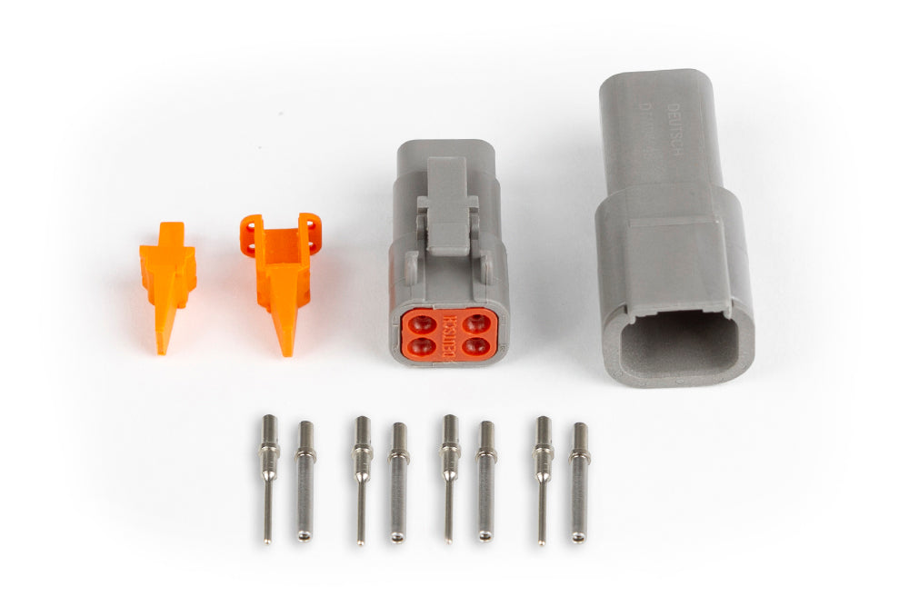 Haltech Plug and Pins Only - Matching Set of Deutsch DTM-4 Connectors (7.5 Amp) - HT-031014