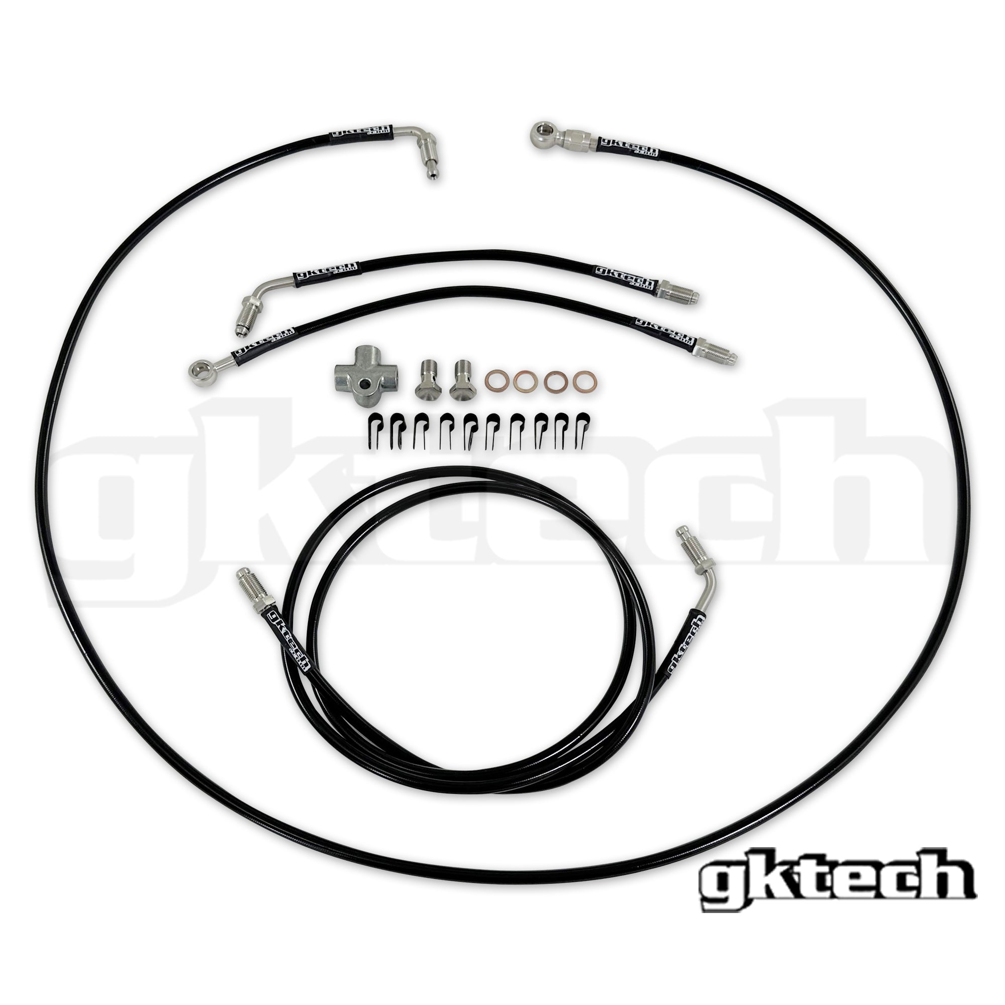 GKTech - Stainless steel braided teflon lined ABS Delete kit - RHD - ABSB-RHD