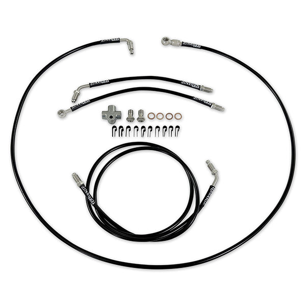 GKTech - Stainless steel braided teflon lined ABS Delete kit - LHD - ABSB-LHD