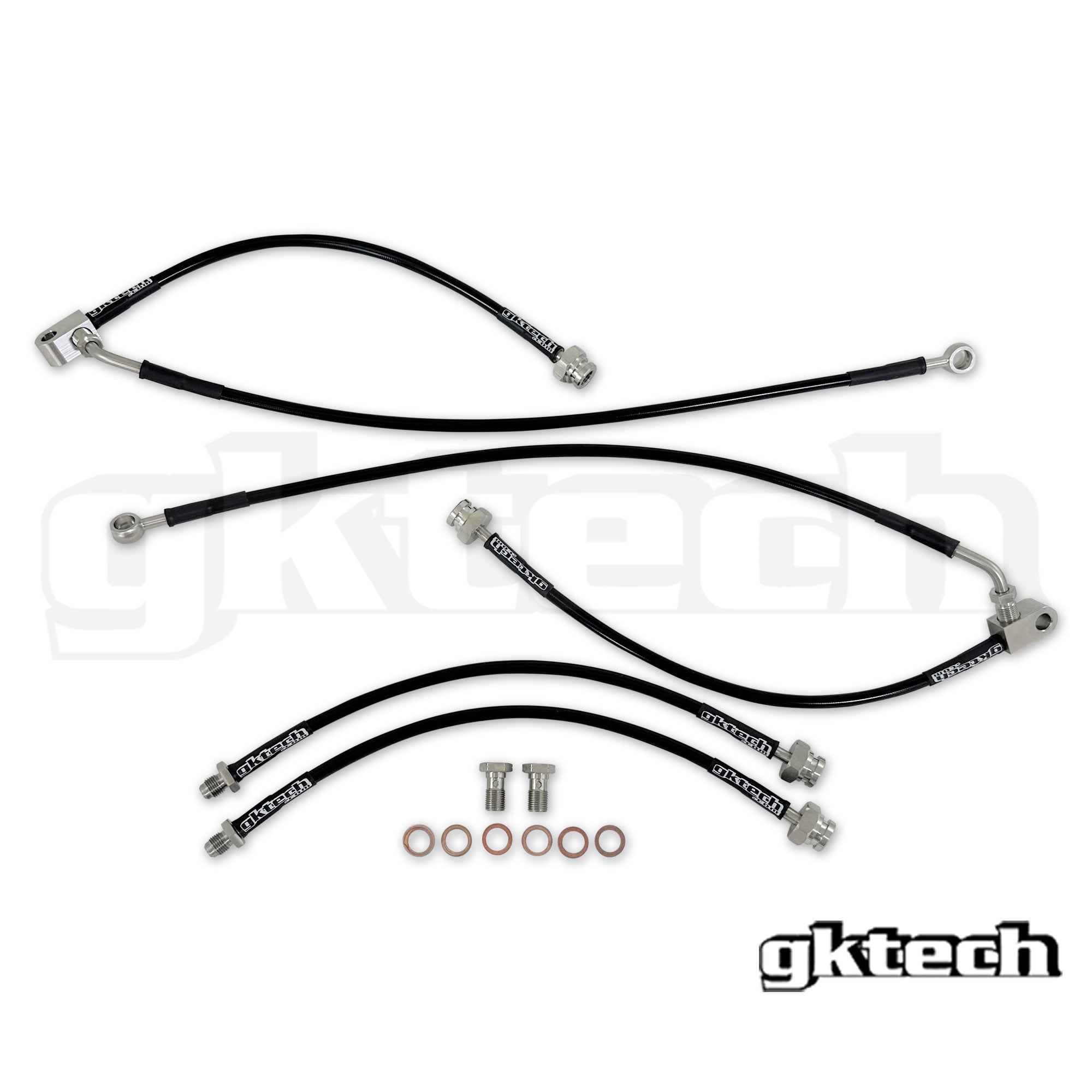 GKTech - Z33 350z braided brake line set (front and rear) - Z33X-BRKE