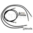 GKTech - Z33 350z/Z34 370z/G35/G37 SS braided hydraulic e-brake line kit - G35/G37 Sedan - SEDN-DUAL