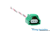 Wiring Specialties VQ35 Uprev Cam Connector, Green - WRS-VQUPREV-GR