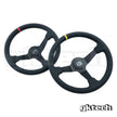 GKTech 350mm Deep Dish Perforated Steering Wheel Yellow - PERF-YLLW - view 2
