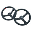 GKTech 350mm Deep Dish Perforated Steering Wheel Yellow - PERF-YLLW