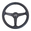 GKTech 350mm Flat Perforated Black Leather Steering Wheel - PERF-FLAT