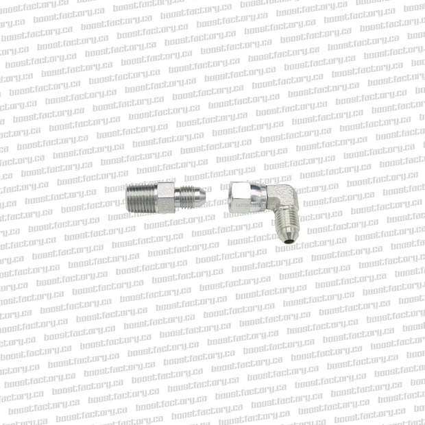 Boost Factory Borg Warner S200/S300 3/8 NPT to -4AN Oil Feed Fittings