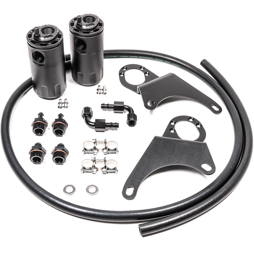 Radium Engineering Mitsubishi Evo 8-9 Dual Catch Can Kit - 20-0118-FL