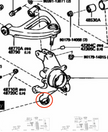Rear Knuckle Traction Arm Spherical Bearing Toyota JZX100 - JZXX-RKBT - view 5