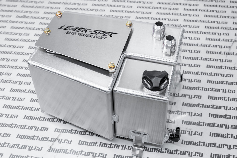 Leask-Spec R32 "Track Edition" Oil Catchcan + Coolant Overflow Combo Tank