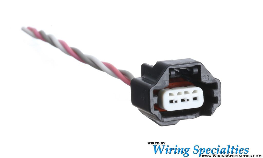 Wiring Specialties VQ35 Uprev Cam Connector, Black - WRS-VQUPREV-BK
