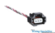 Wiring Specialties VQ35 Uprev Cam Connector, Black - WRS-VQUPREV-BK