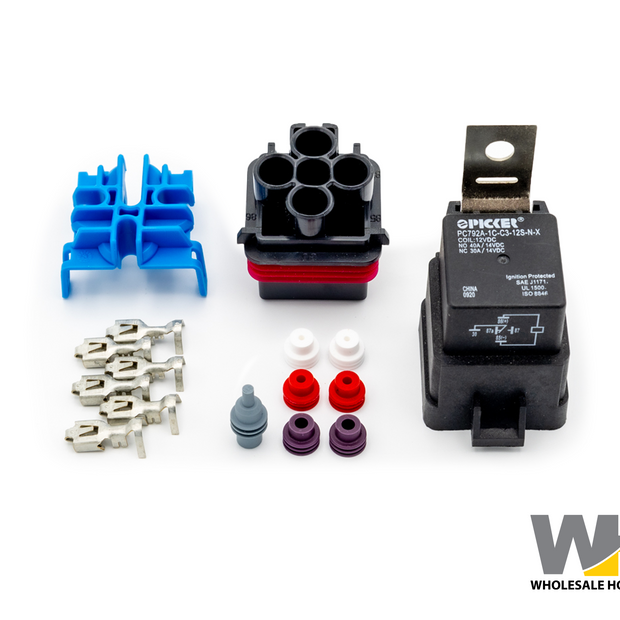 Sealed Push To Seat SPDT Relay Kit, 40A