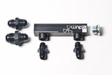 Radium Engineering Universal 4-Port Manifold - Black W/ Logo - Boost Factory
