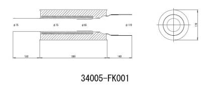 HKS Universal Stainless Hi Power 170mm Titanium Muffler - 34005-FK001