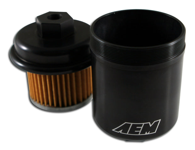 AEM 94-01 Acura Integra / 94-97 Honda Accord / 96-00 Civic / 97-01 Prelude Black Fuel Filter Kit - Boost Factory