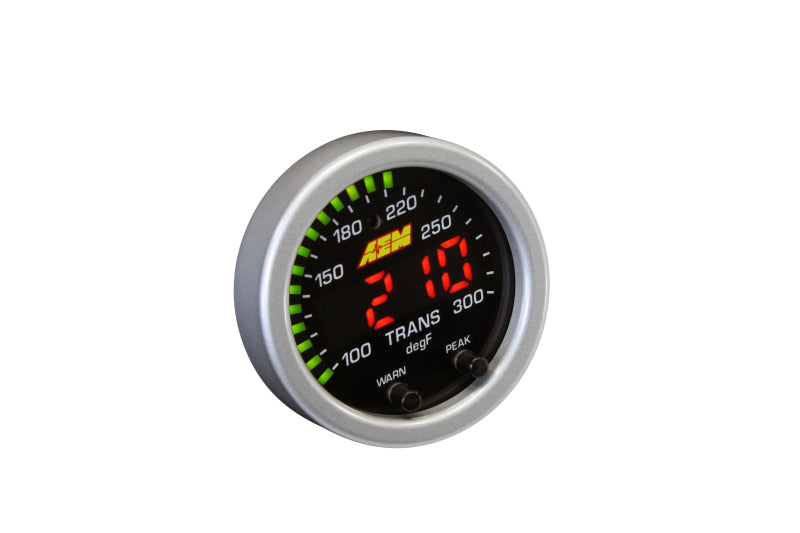 AEM X-Series Temperature 100-300F Gauge Kit (ONLY Black Bezel and Water Temp. Faceplate) - Boost Factory