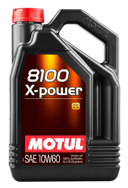 Motul 5L Synthetic Engine Oil 8100 10W60 X-Power - 106144