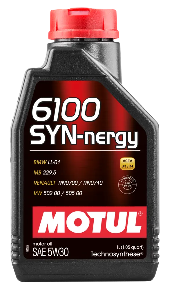 Motul 1L Technosynthese Engine Oil 6100 SYN-NERGY 5W30 - VW 502 00 505 00 - MB 229.5 - 107970
