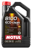 Motul 5L Synthetic Engine Oil 8100 0W30 5L ECO-CLEAN  ACEA C2, API SM, ST.JLR 03.5007 - 102889