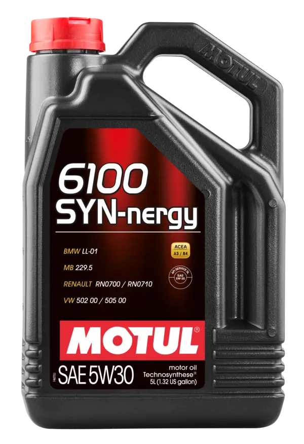 Motul 5L Technosynthese Engine Oil 6100 SYN-NERGY 5W30 - VW 502 00 505 00 - MB 229.5 5L - 107972