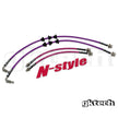 GKTech - N-Style R32 GTS-T Braided Brake Line Set - Hard Line Delete Front and rear set - R32X-HDDLN