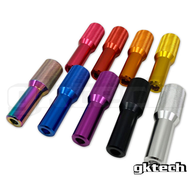 GKTech - Extra Long Stepped Knurl Gearknob - Neo Chrome - ZACS-NEOX