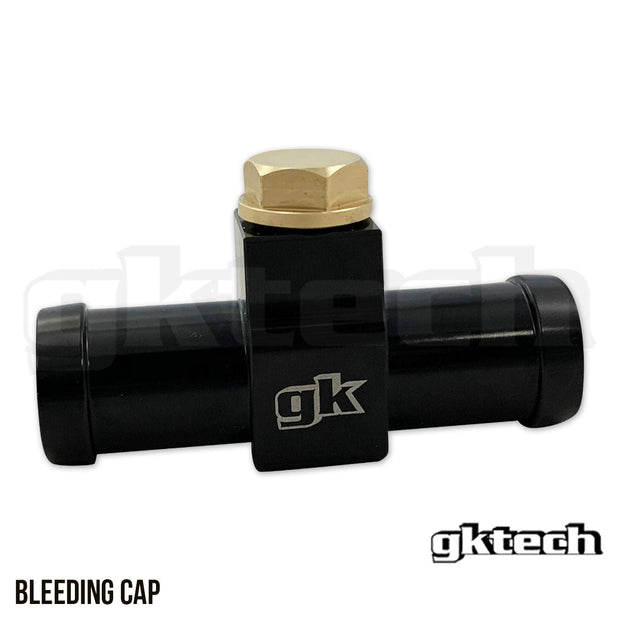 GKTech - Z33 350z/Z34 370z aluminium coolant bleeder port - Coolant bleeder port + bleeding cap - CLNT-BLDR