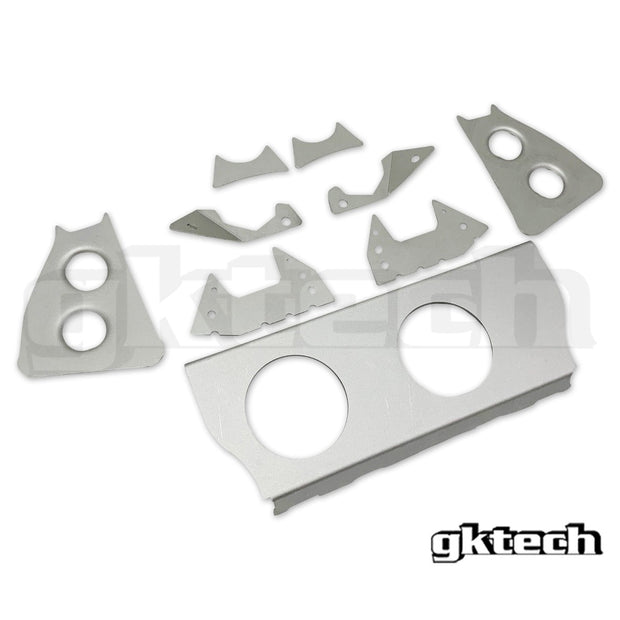 GKTech - V2 R33/R34 Skyline subframe weld in reinforcement plates - R33X-SUBF