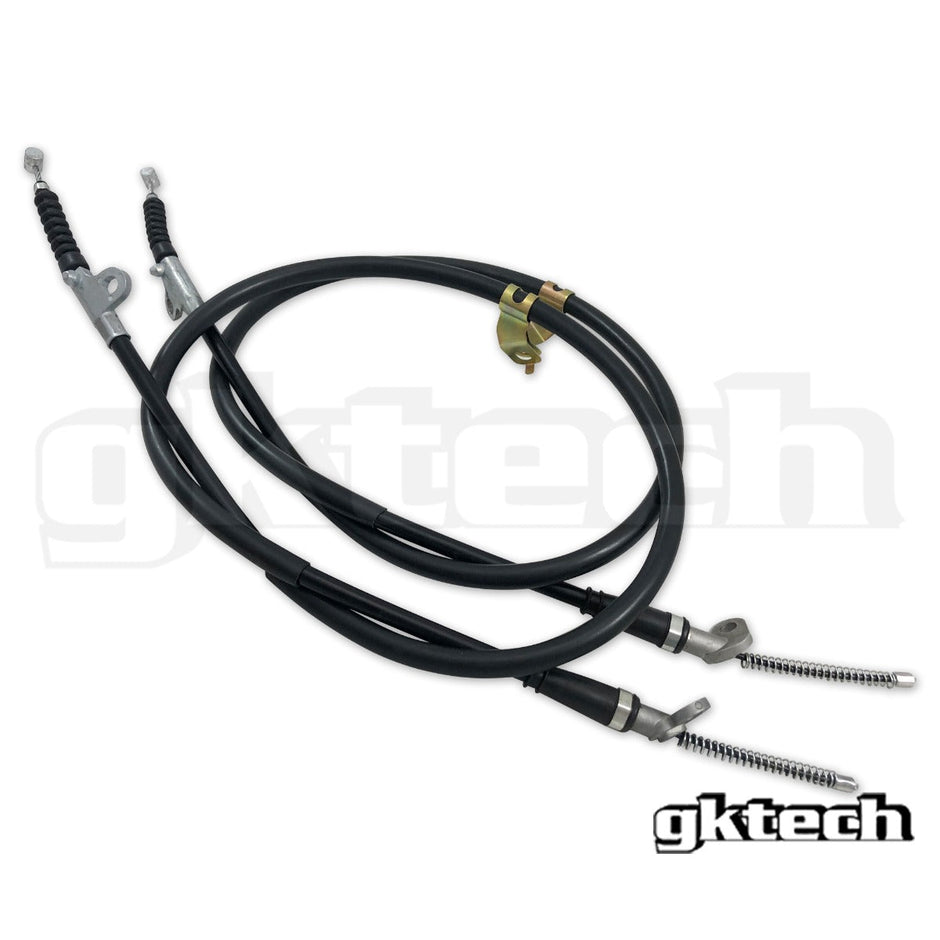 GKTech - 240SX DRUM E-BRAKE CONVERSION CABLES (PAIR) - R33X-CBLE