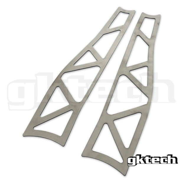 GKTech - 240sx/Skyline chassis (RWD) Front LCA weld in reinforcement plates - OEM Length - SCHA-OEMX