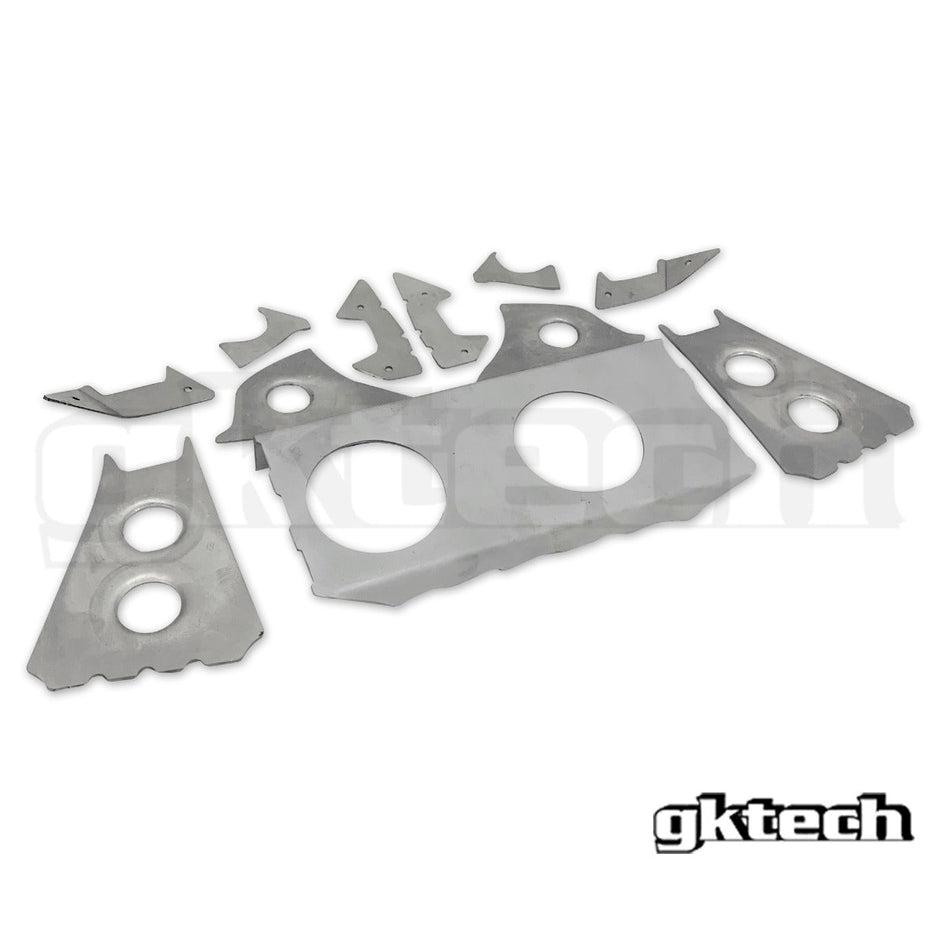 GKTech - V2 R32 GT-R Skyline subframe weld in reinforcement plates - GTRX-SUBF
