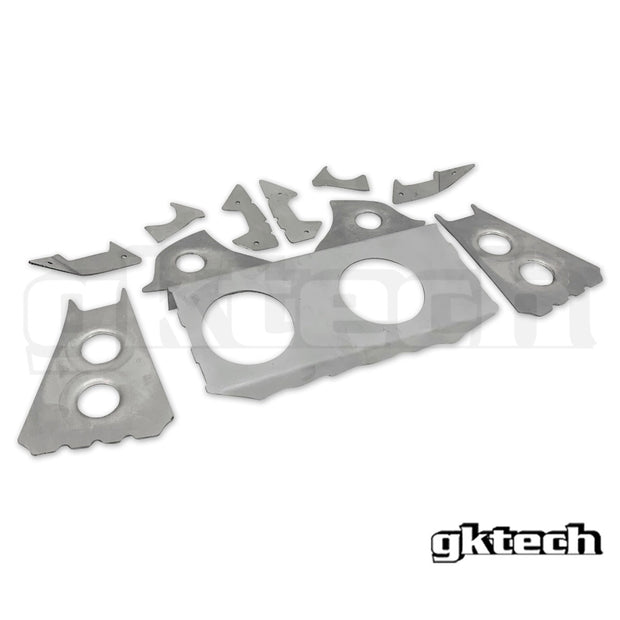 GKTech - V2 R32 GT-R Skyline subframe weld in reinforcement plates - GTRX-SUBF