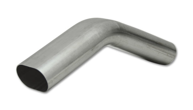 Vibrant 3in Oval (Nominal Size) T304 SS 45 deg VERTICAL Mandrel Bend 6in x 6in leg lengths - Boost Factory