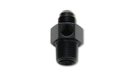 Vibrant -8AN Male to 1/4in NPT Male Union Adapter Fitting w/ 1/8in NPT Port