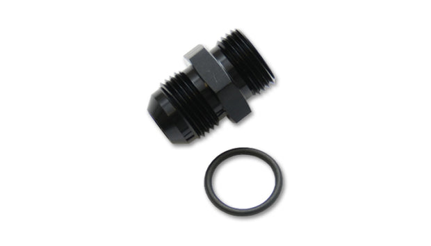 Vibrant -6AN Flare to AN Straight Cut Thread (7/8-14) with -10 ORB O-Ring Adapter Fitting - 16828
