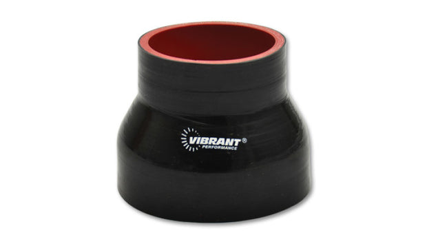 Vibrant 4 Ply Reducer Coupler 3in ID x 2.5in ID x 4.5n Long - Black - 19731